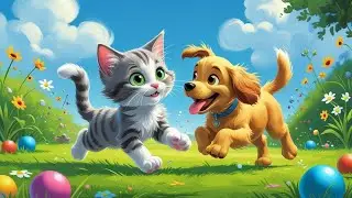 Детская Песенка Котёнок и Щенок | Детские песенки | Песенки про животных | Детские песенки слушать