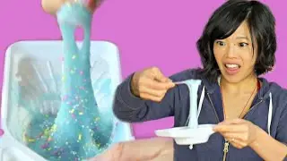 Shuwa Shuwa Slime -- Japanese EDIBLE blue SNOT SLIME kit with sprinkles | Whatcha Eating?