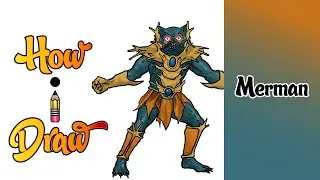 How I Draw MERMAN from MASTERS of the UNIVERSE REVELATIONS motu * how to draw merman art lessons *