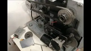 Homemade automatic feed for a lathe