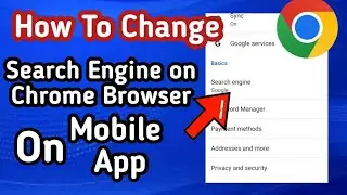 How Default Change Search Engine On Google Chrome App Browser