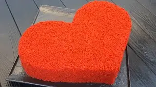 Red Velvet Cake. HEART-SHAPE CAKE WITHOUT special molds!!!