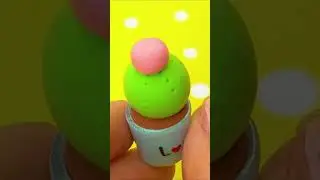 DIY Mini Stone Lotus Pot For Barbie 😍🎍 | MINIATURE IDEAS FOR DOLLHOUSE | #Shorts