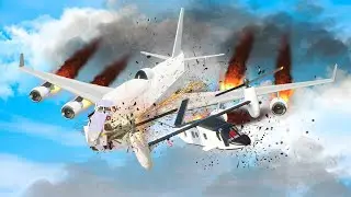 HELICOPTER AIRCRAFT vs EVERY PLANE - Airplane Crash in BRICK RIGS