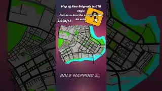 map of belgrade in gta style #kigalipact #mapper #gta #gtamusic #europeangeography #history #europe