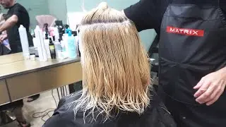 ANTI AGE HAIRCUT - BLONDE LAYERED BOB CUT