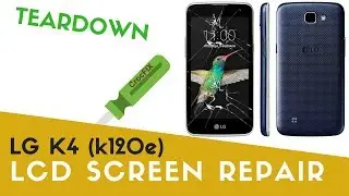 LG K4 K120 teardown & LCD replacement tutorial by CrocFIX