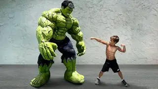 Monster HULK vs Little Boy!! Superhero Fight Scene Episode 1
