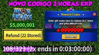 CORRE!! NOVO CÓDIGO + 25 CÓDIGOS DE 2X XP BELI E RESET NO BLOX FRUITS 2025 - blox fruit codes