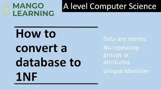 How to convert a database to 1NF