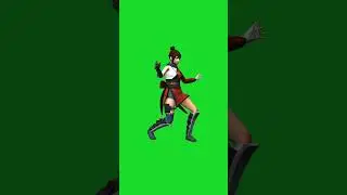 magic girl on Green screen #animation #greensceen copy right free