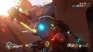 Overwatch: Reinhardt FIrestrike Hit