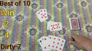 How to play Dirty 7 Cards Game | Best of 10 | Part 7 | Parwaz Pro