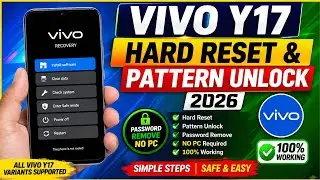 Vivo Y17 — 100% Working Hard Reset & Pattern Unlock (No PC) — Password Remove 2025