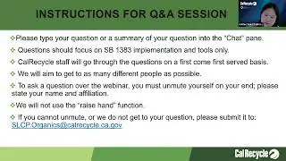 January SB 1383 Chat with CalRecycle