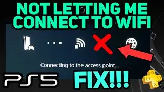 PS5 NOT LETTING ME CONNECT TO WIFI FIX!