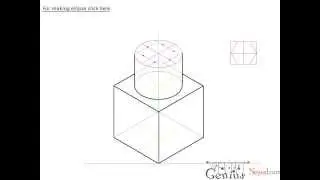 Engineering Drawing Tutorials/Pictorial drawing with front and side view (T 4.3)