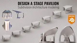 Architectural design with Subdiv in Blender - Stage Pavilion