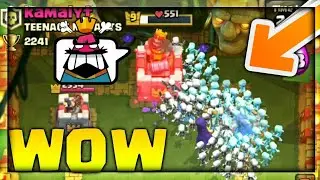 Clash royale - skeleton army + mirror + clone spell in triple elixer challenge
