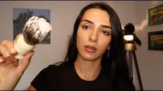 Relaxing Barber ASMR - Shave & Hair Trim (Soft Speaking POV)