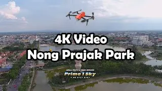 4K Aerial Video of Nong Prajak Park, Udon Thani