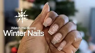 Outline French Tip Nails *Winter Edition* | MJ's Way