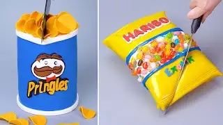 Realistic 3D Pringles Fondant Cake Decoration | Amazing Chocolate Cake Decorating Recipes