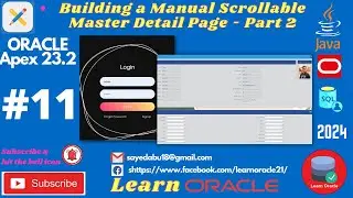 Oracle APEX 23.2 Tutorial: Building a Manual Scrollable Master Detail Page - Part 2 | Step-by-Step