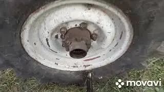 Привод не выдержал но корни тоже, самодельный трактор в работе...