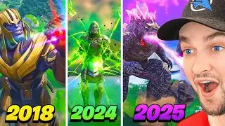 Evolution of *ALL* Playable Mythic Bosses in Fortnite! (Thanos, Doom, Godzilla)