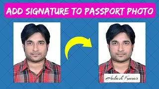 How to add signature to passport photo || Paint.net