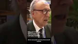 Miguel A Torres speaking COP25 in Madrid in 2019