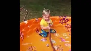 Watch This Toddler Get Hosed and Totally Love It - #WICKEDFUNNY