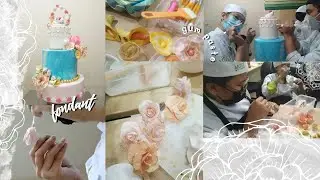 working with fondant & gum paste; pastry school✨ (vlog #9)