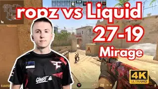 【4K】FaZe ropz (27-19) vs Liquid (mirage) | IEM Cologne 2024 