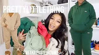 HUGE PRETTYLITTLETHING TRY ON HAUL  !  2 WEEKS POST PARTUM!
