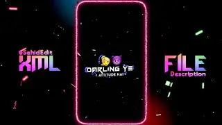 DARLING YE ATTITUDE HAI 👿💸ATTITUDE XML FILEN💥EW TREND XML FILE 😎trending hindi xml for alight motion