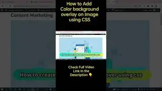Add Color Background overlay on the Image using CSS