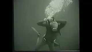Frogwoman Scuba Girl Fight Underwater
