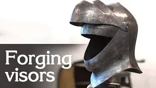 Forging visors for closed knight helmet. How to make helmet.