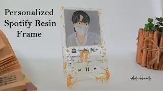Personalized resin spotify frame |  spotify code photo frame | resin art photo frame