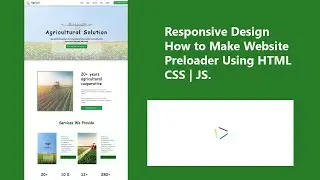 How To Make Website Preloader  Using HTML | CSS | JS | Page Loader | Website Loading Animation