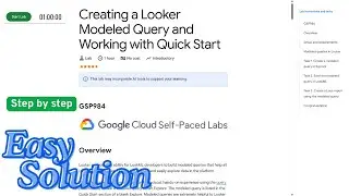 Creating a Looker Modeled Query and Working with Quick Start | 