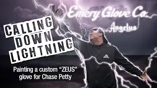 Painting a custom "Zeus" glove for Chase Petty