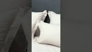Комплект постельного белья из страйп-сатина Kazanov.a "Hotel" (айвори) с всесезонным одеялом