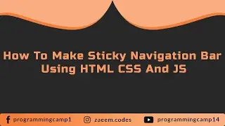 How to Make Sticky Navigation Bar Using HTML CSS and JavaScript