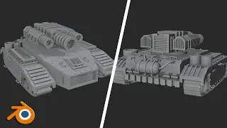 Modelling future Tank in blender 3.3