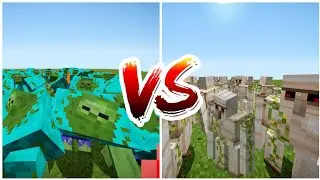 MUTANT ZOMBIES vs IRON GOLEMS in Minecraft!