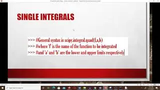 Scipy and Integration in Python using Scipy (Lesson 15)