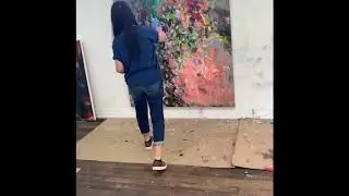 Artist Yangyang Pan in her art studio, 2020